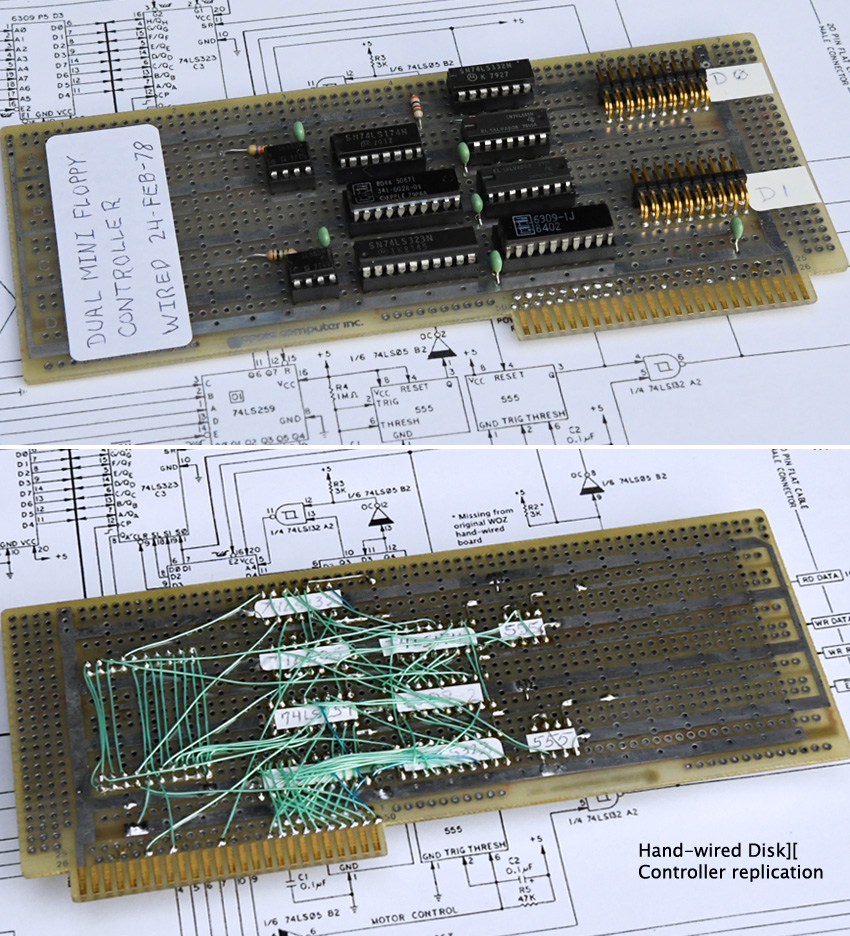 Reproduction Woz Hand Wired Disk ][ Controller