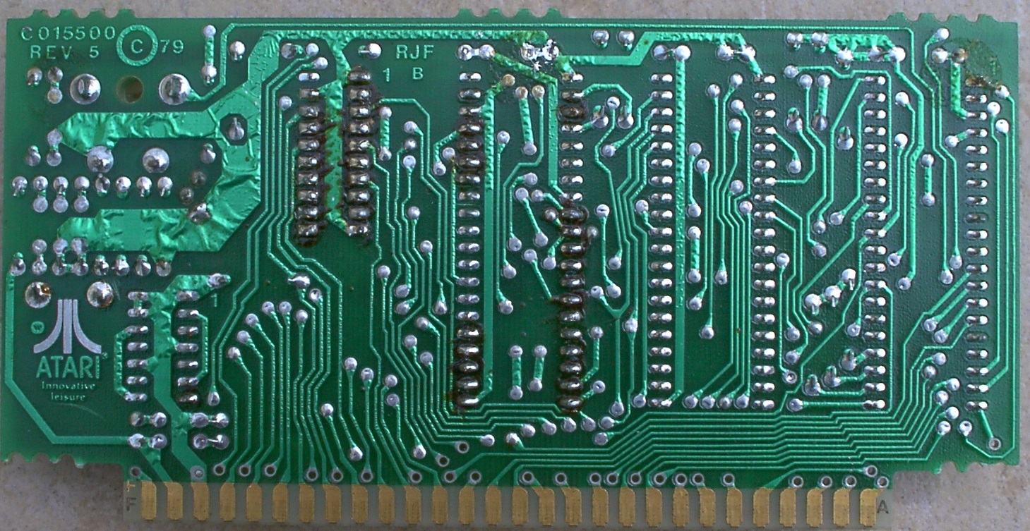 1970s wave soldered PCB bottom view