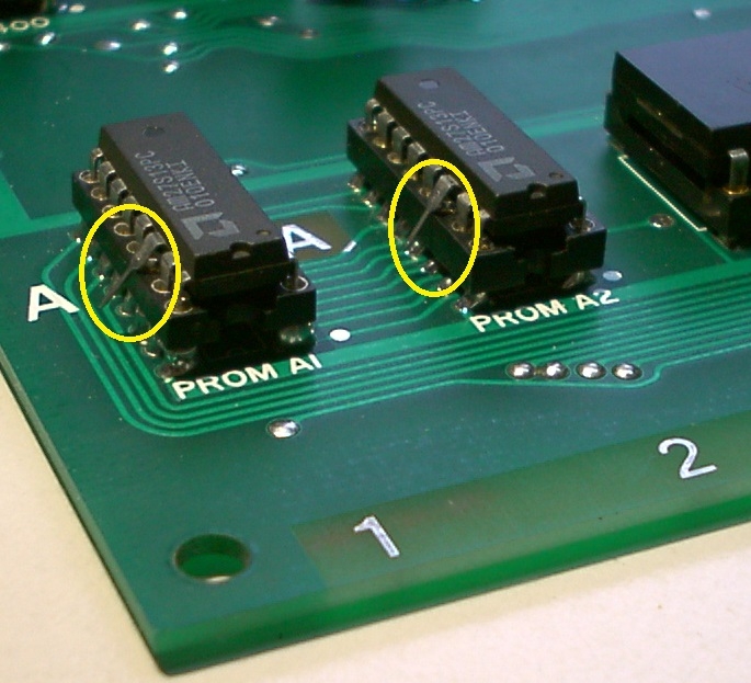 A1,A2 PROMs with burn-in software page activated