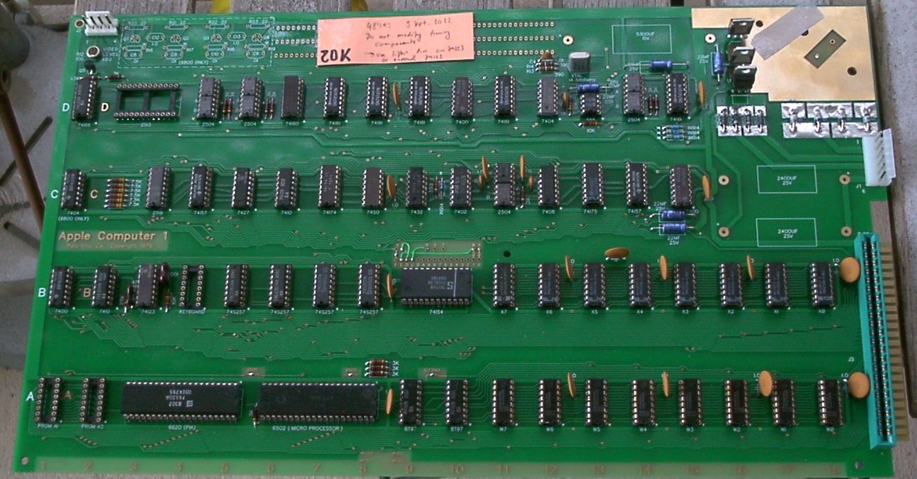 Uncle Bernie's 20 kByte memory mod, component side.