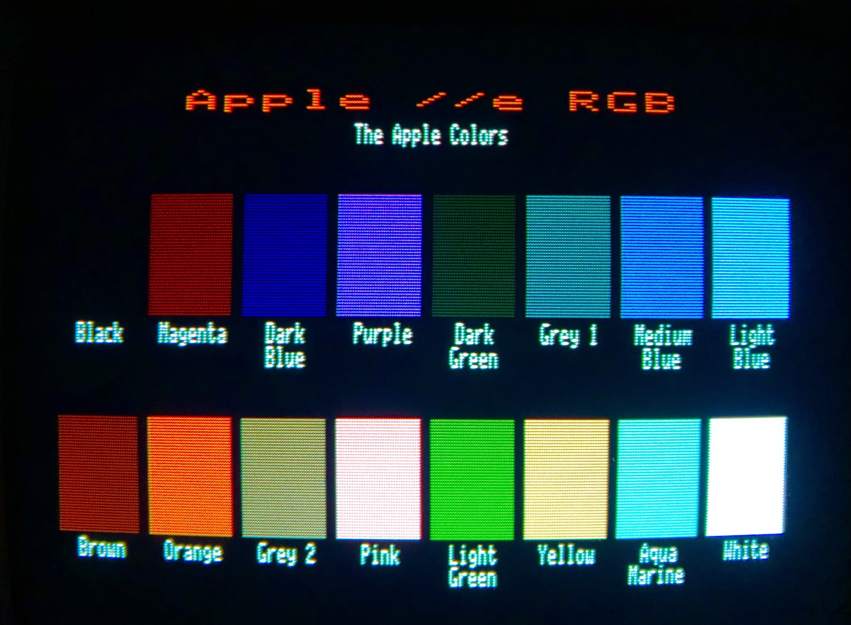 RGB1,2,4,8 (Analog) - Apple IIe Extended 80Col:RGB Card Colors2