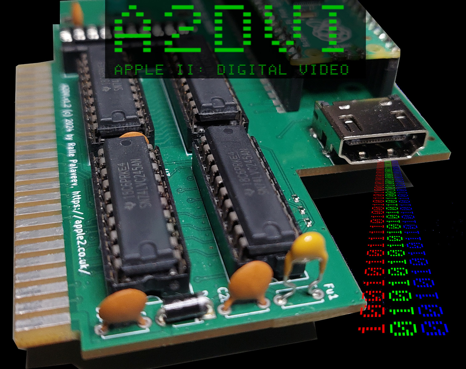 A2DVI: Apple II Digital Video Card | Applefritter